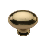 M Marcus Heritage Brass Oval Design Wardrobe Knob 38mm 